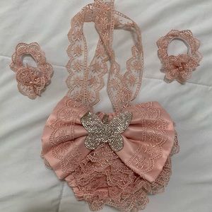 Luxury Newborn photoshoot lace romper